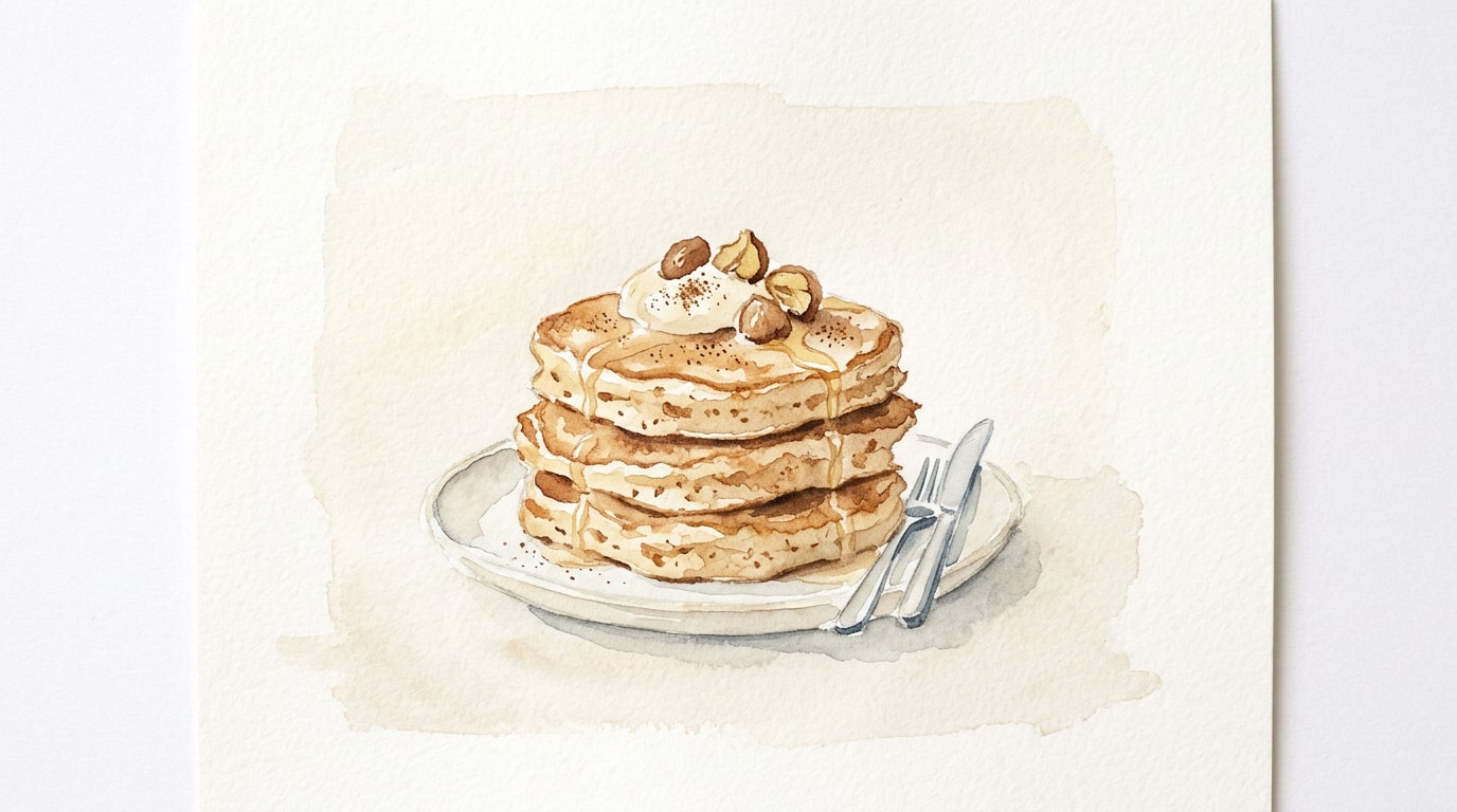 Fluffy Chestnut and Nutmeg Pancakes