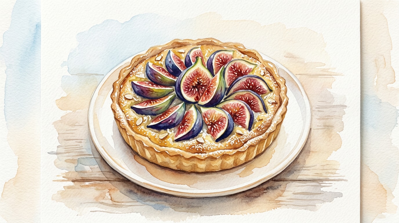 French Fresh Fig and Almond Tart