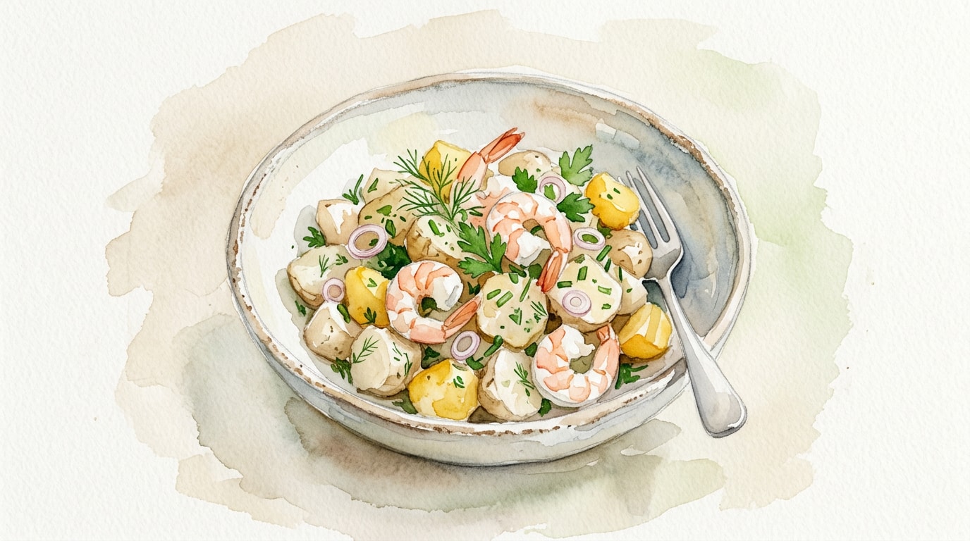 French Sunchoke And Shrimp Salad