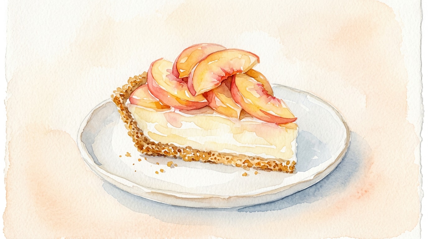 Fresh Peach No-Bake Cream Cheese Pie