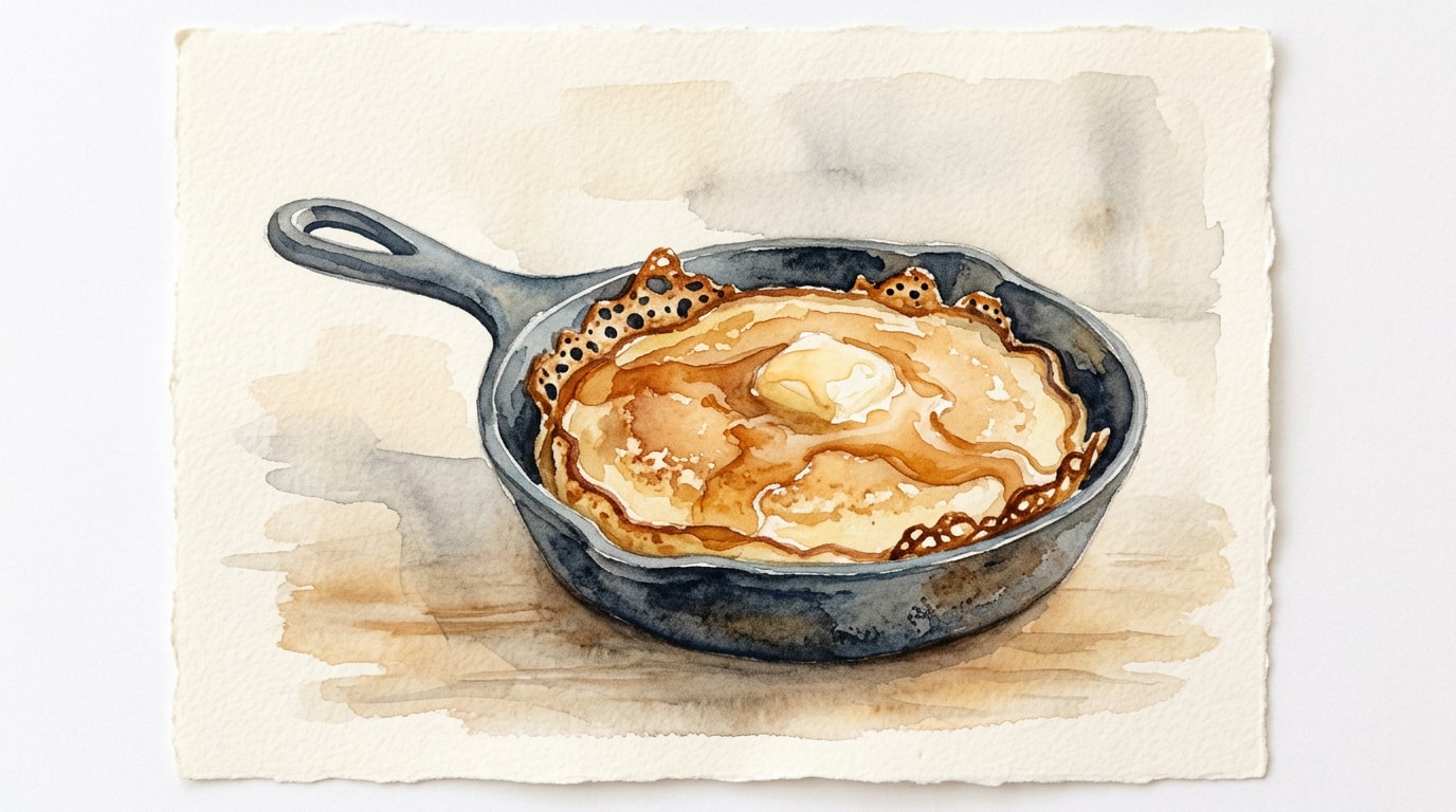 Fritter-Edged Cast Iron Pancakes