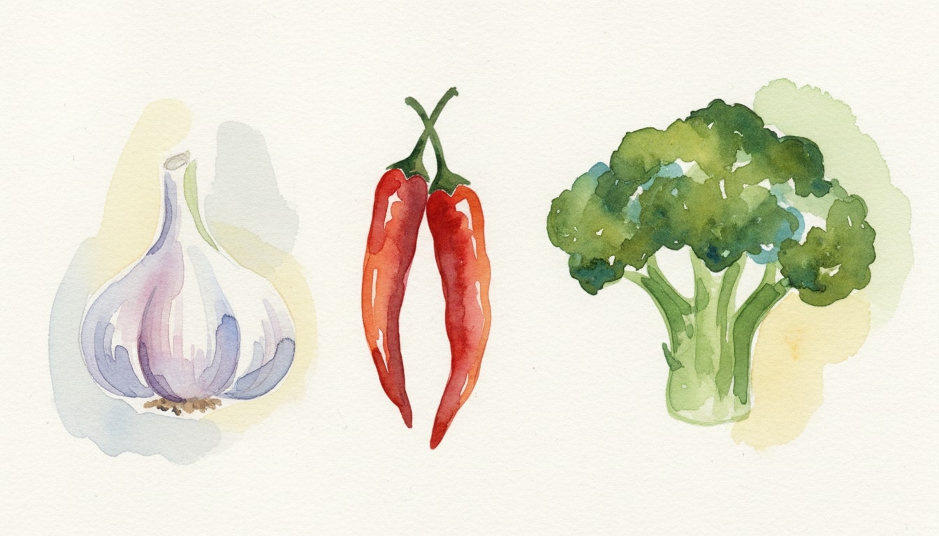 Garlic, Chilli and Broccoli