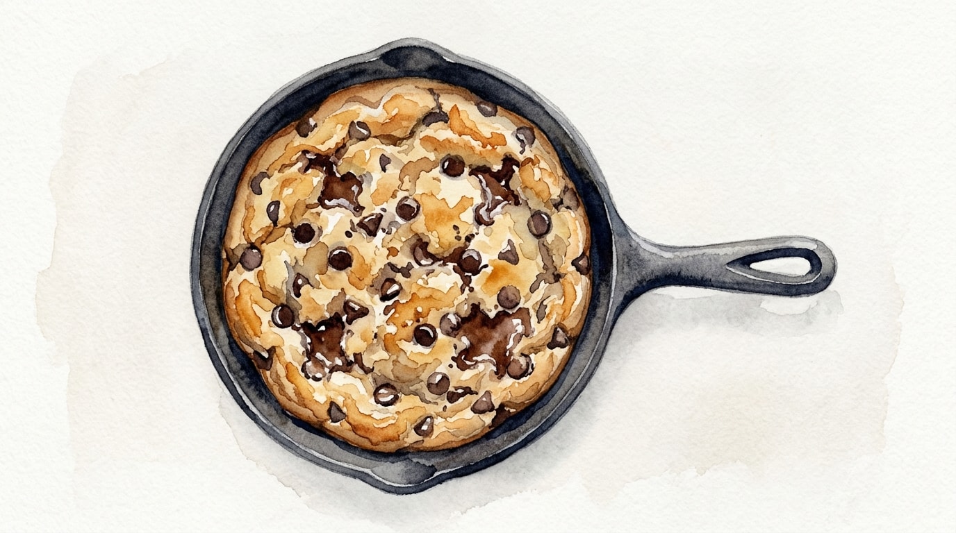 Giant Gooey Skillet Chocolate Chip Cookie
