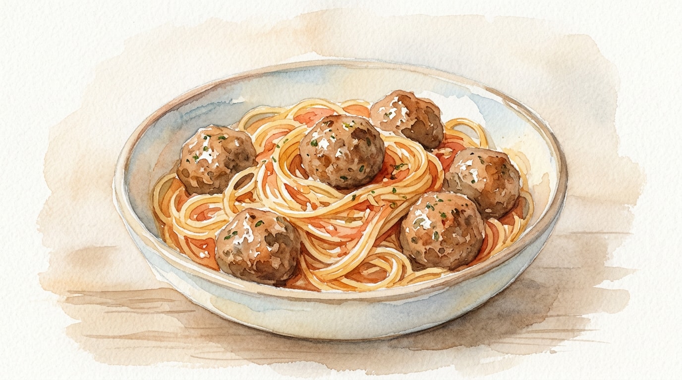 Ginger-Infused Spaghetti and Meatballs