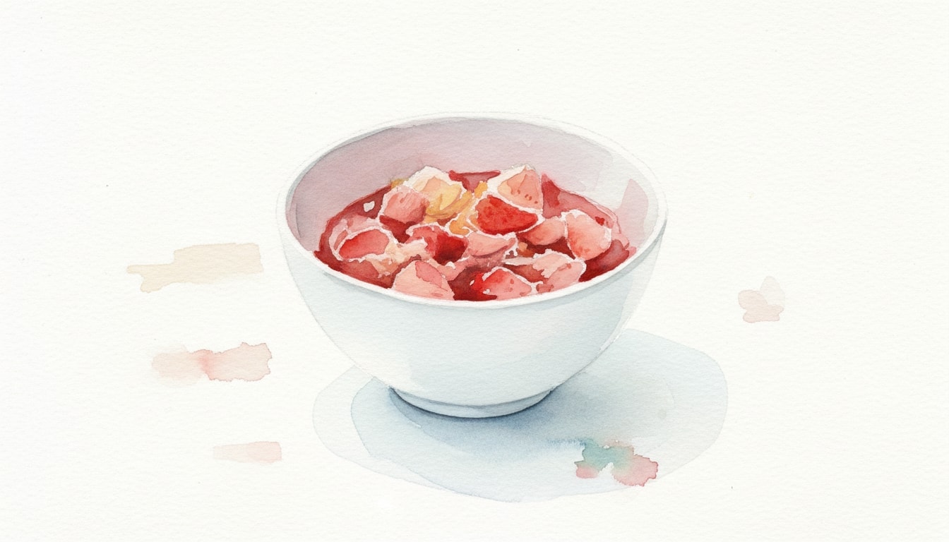 Gingered Rhubarb-Strawberry Compote