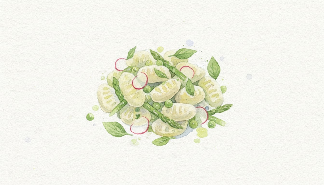 Gnocchi with Spring Vegetables and Basil