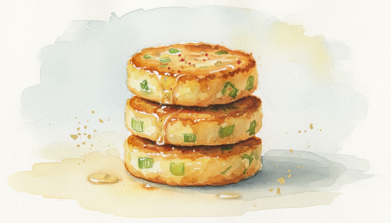 Golden Cardamom Leek Fritters