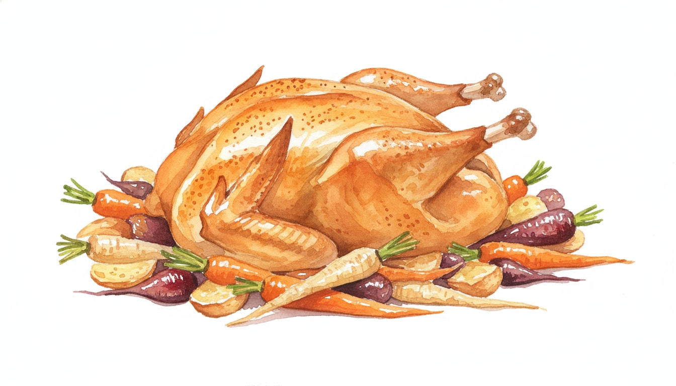 Golden Spatchcocked Turkey With Roasted Roots