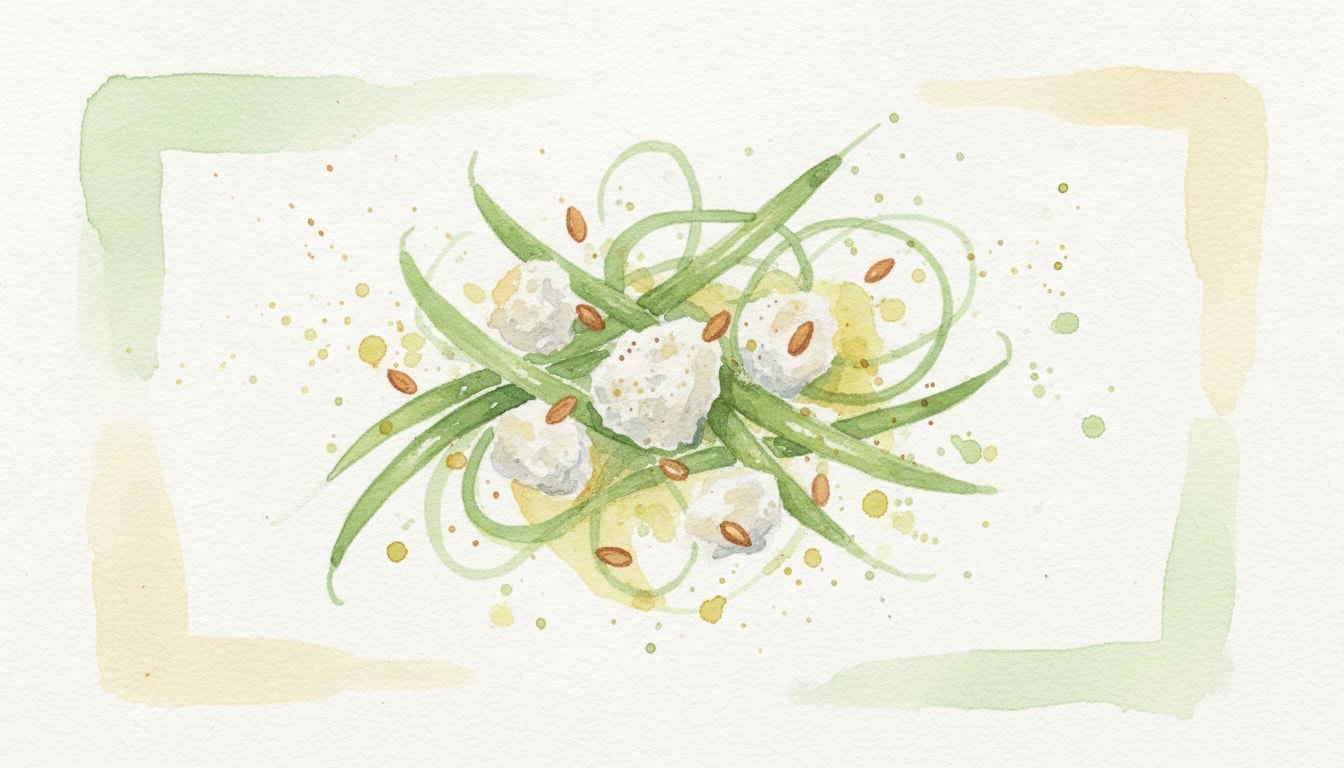 Green Bean, Chevre and Pignoli Nut Salad