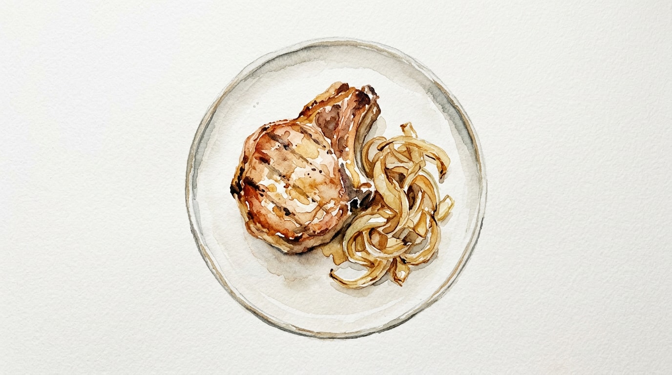 Grilled Pork Chops with Vidalia Onions