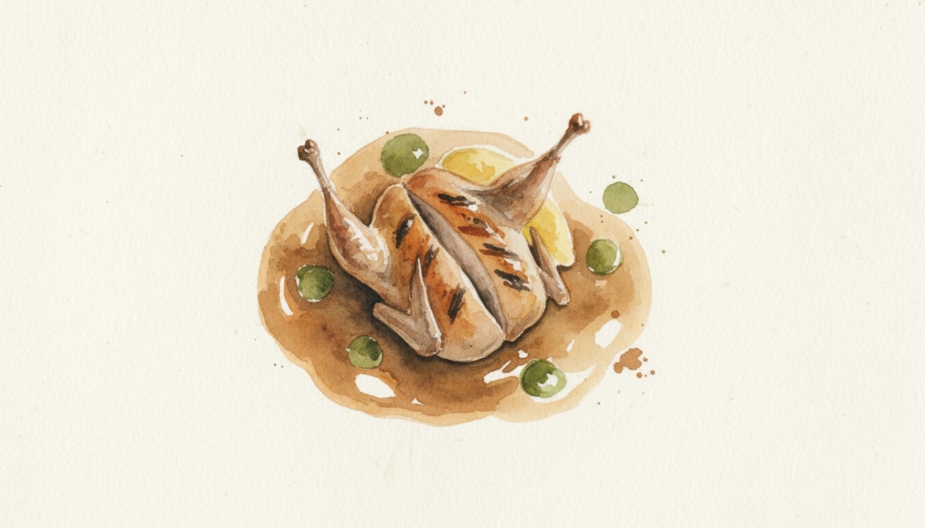 Grilled Quail With Porcini Sauce