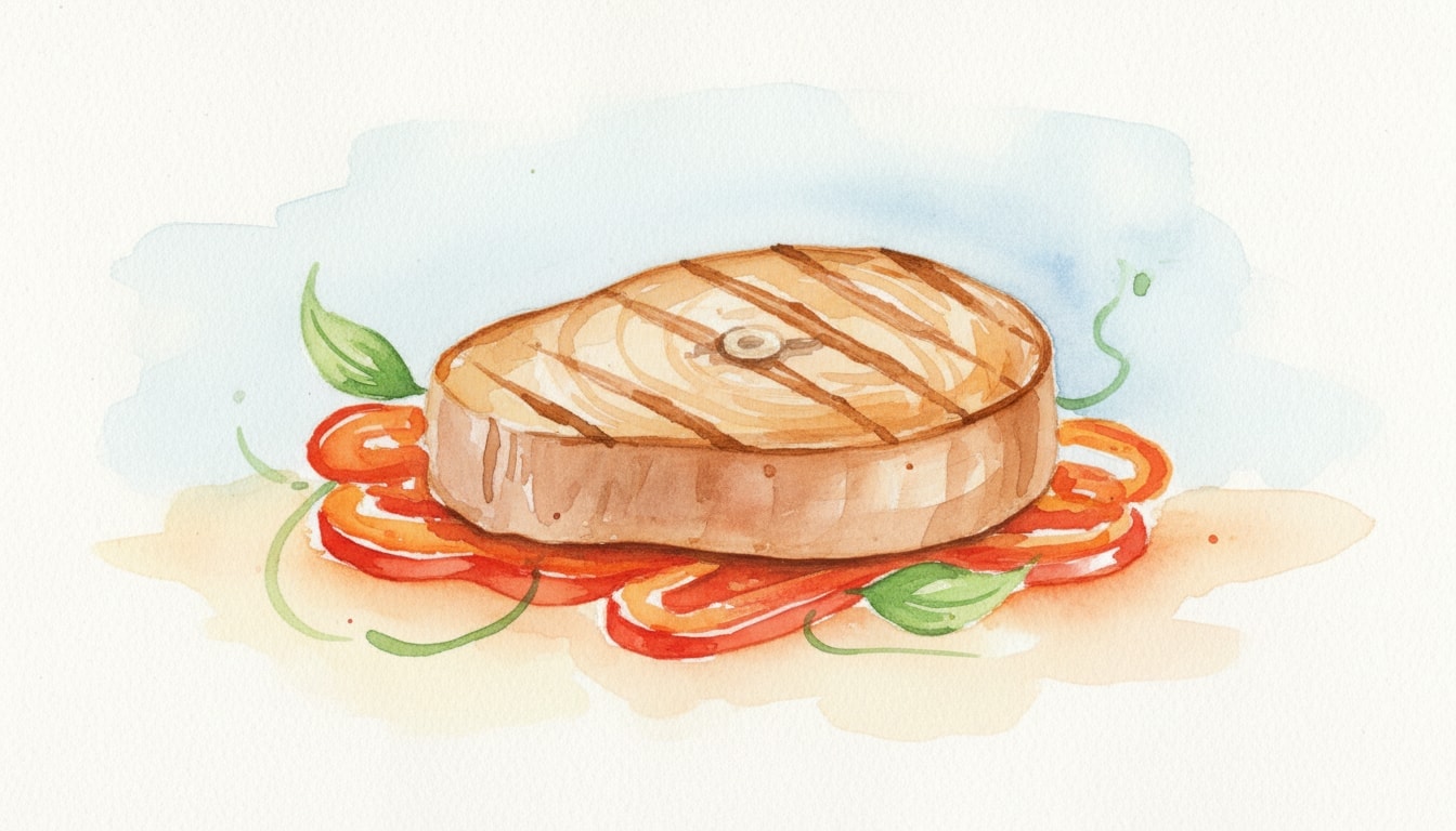 Grilled Tuna With Red Peppers