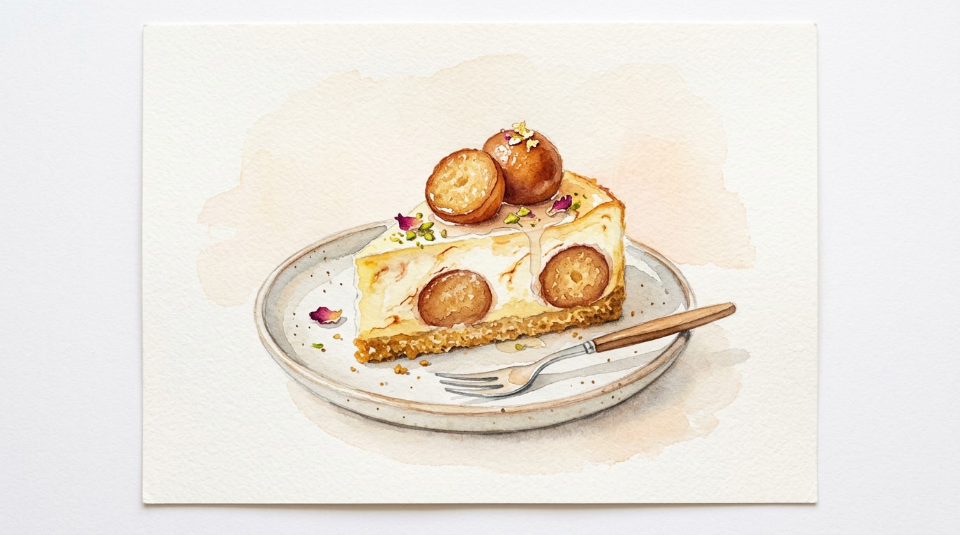 Gulab Jamun Cheesecake