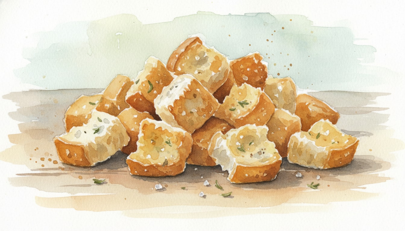 Hand-Torn Rustic Sourdough Croutons