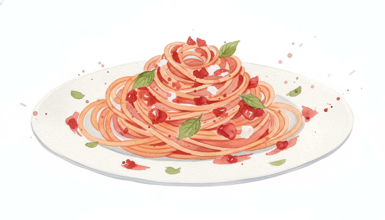 Handmade Spaghetti al Pomodoro e Basilico