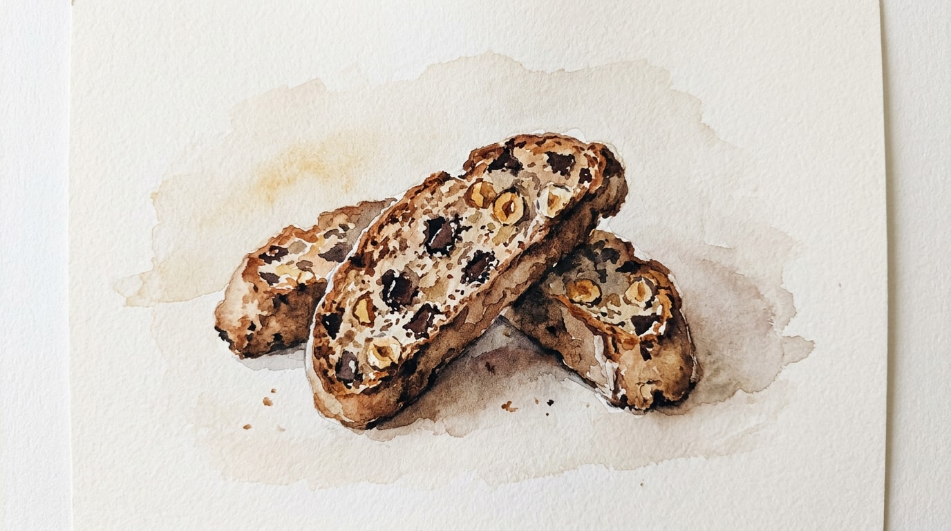 Hazelnut and Bittersweet Chocolate Biscotti