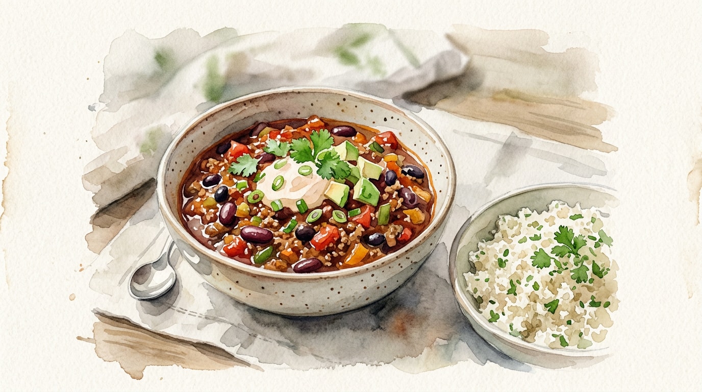 Healthier Chilli Con Carne with Cauliflower Rice