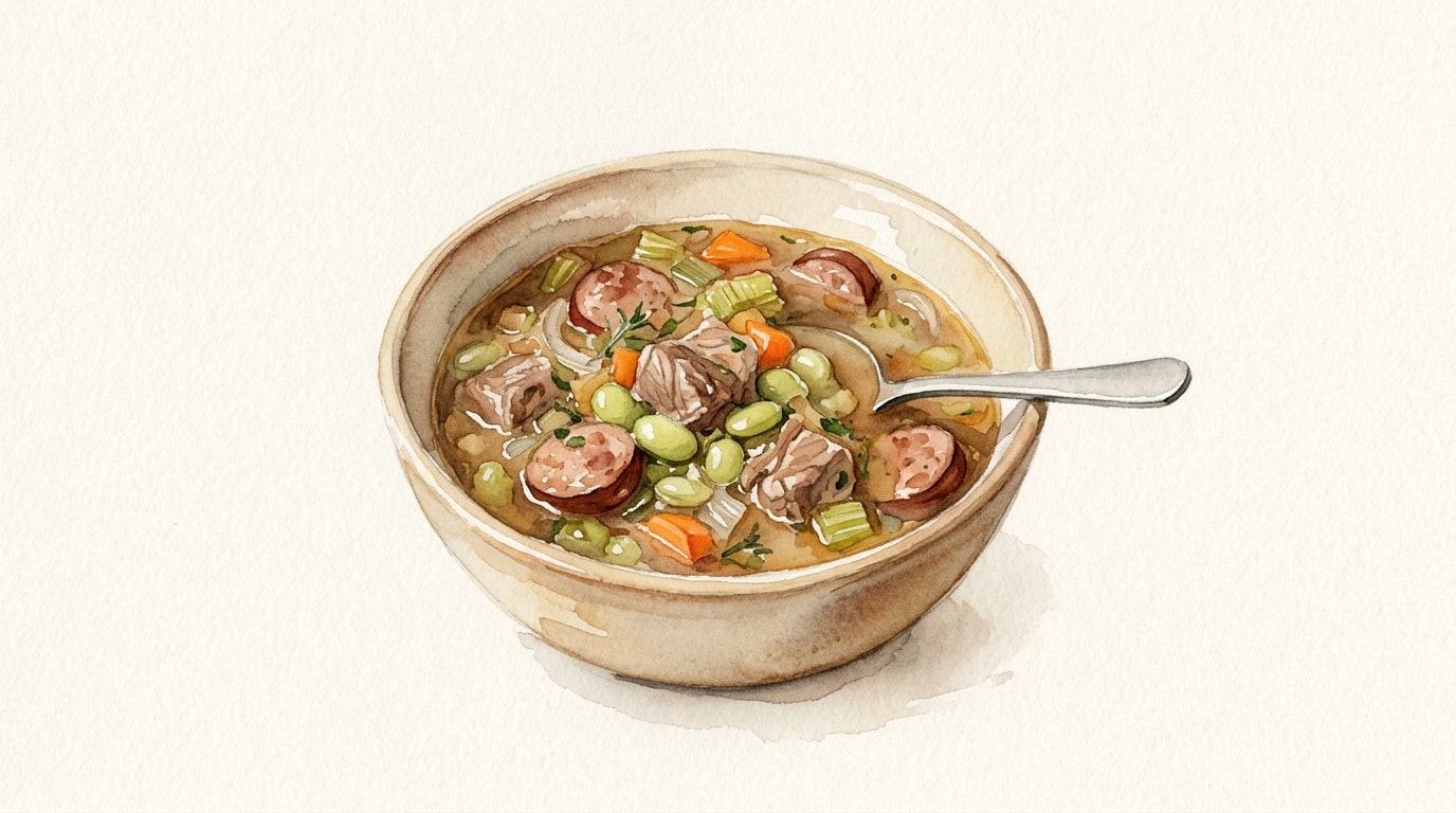 Hearty Lamb, Kielbasa And Lima Bean Stew