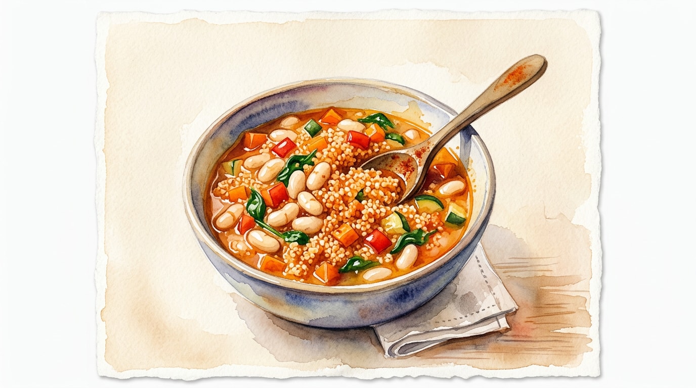 Hearty Paprika White Bean and Vegetable Couscous