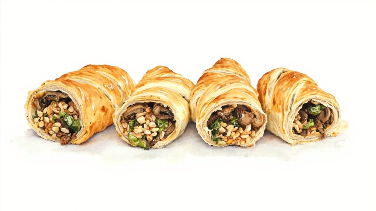Hearty Vegan Mushroom & Farro Rolls