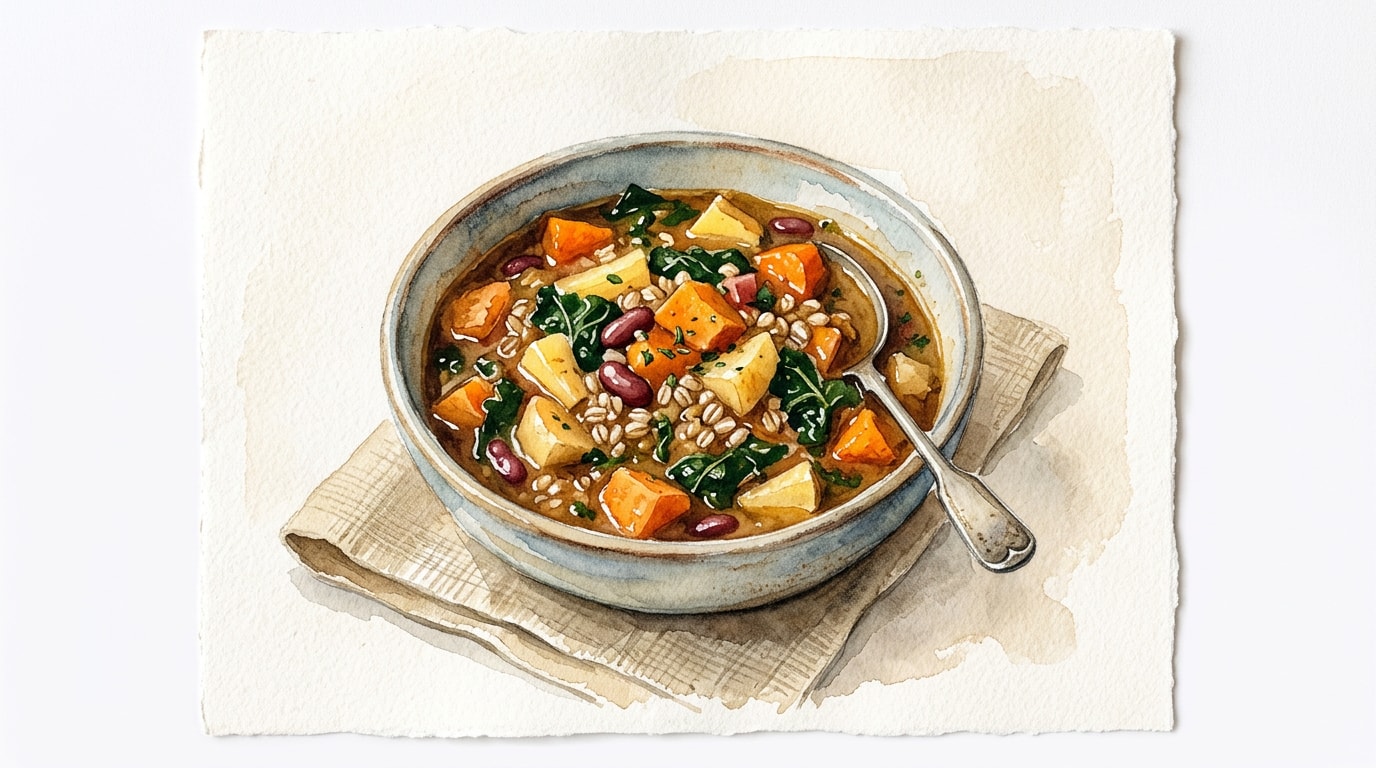 Hearty Winter Root and Chard Stew