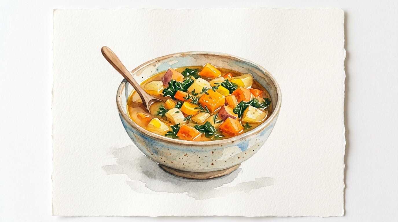 Hearty Winter Root And Squash Stew