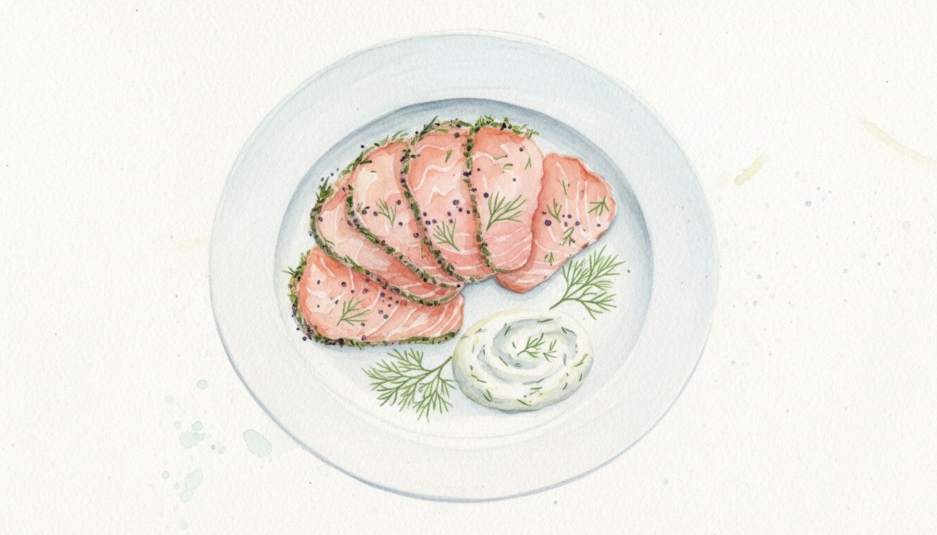 Herb-Cured Salmon (Gravlax) with Yogurt-Dill Sauce