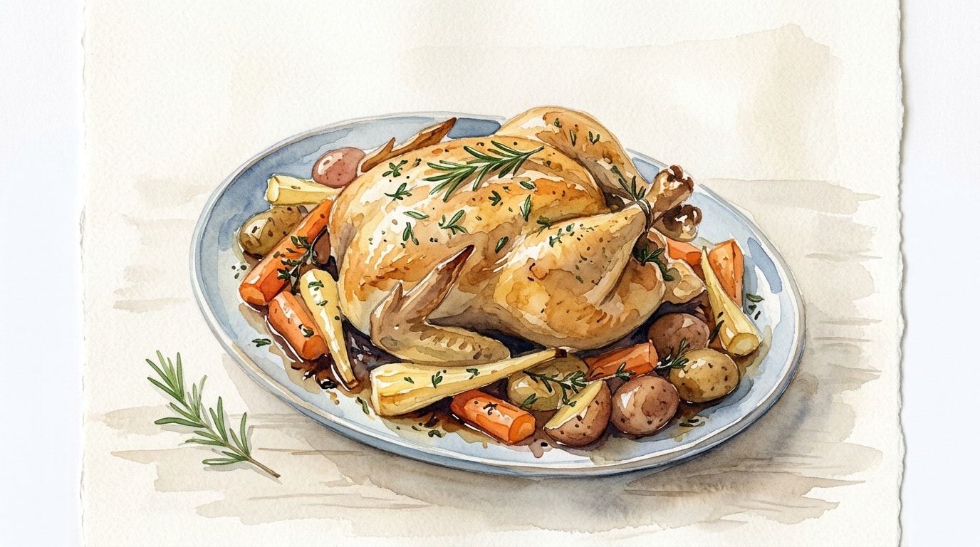 Herb-Roasted Whole Chicken with Root Vegetables