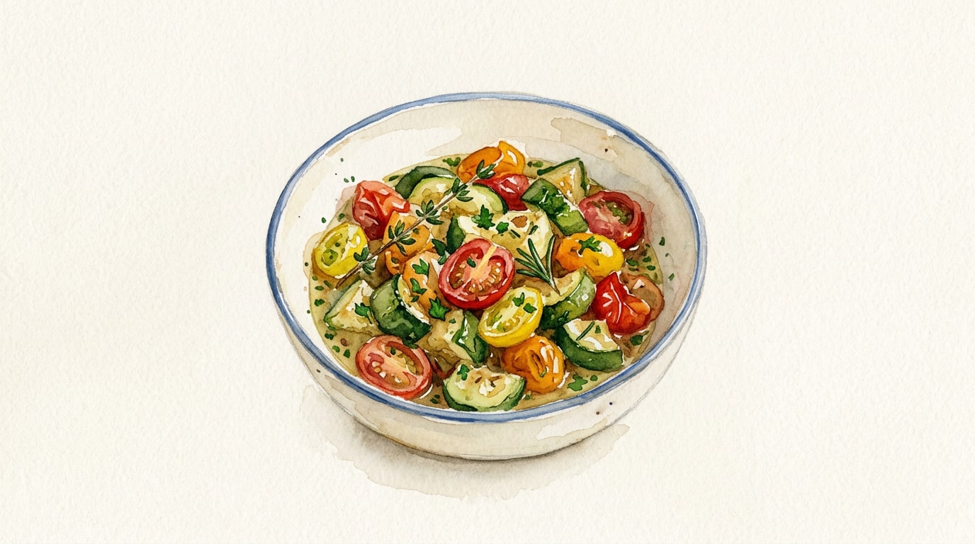 Herb-Roasted Zucchini and Tomatoes