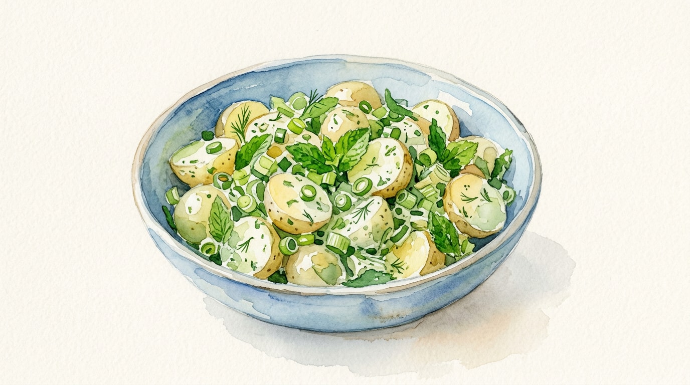 Herbed Mint And Scallion Potato Salad