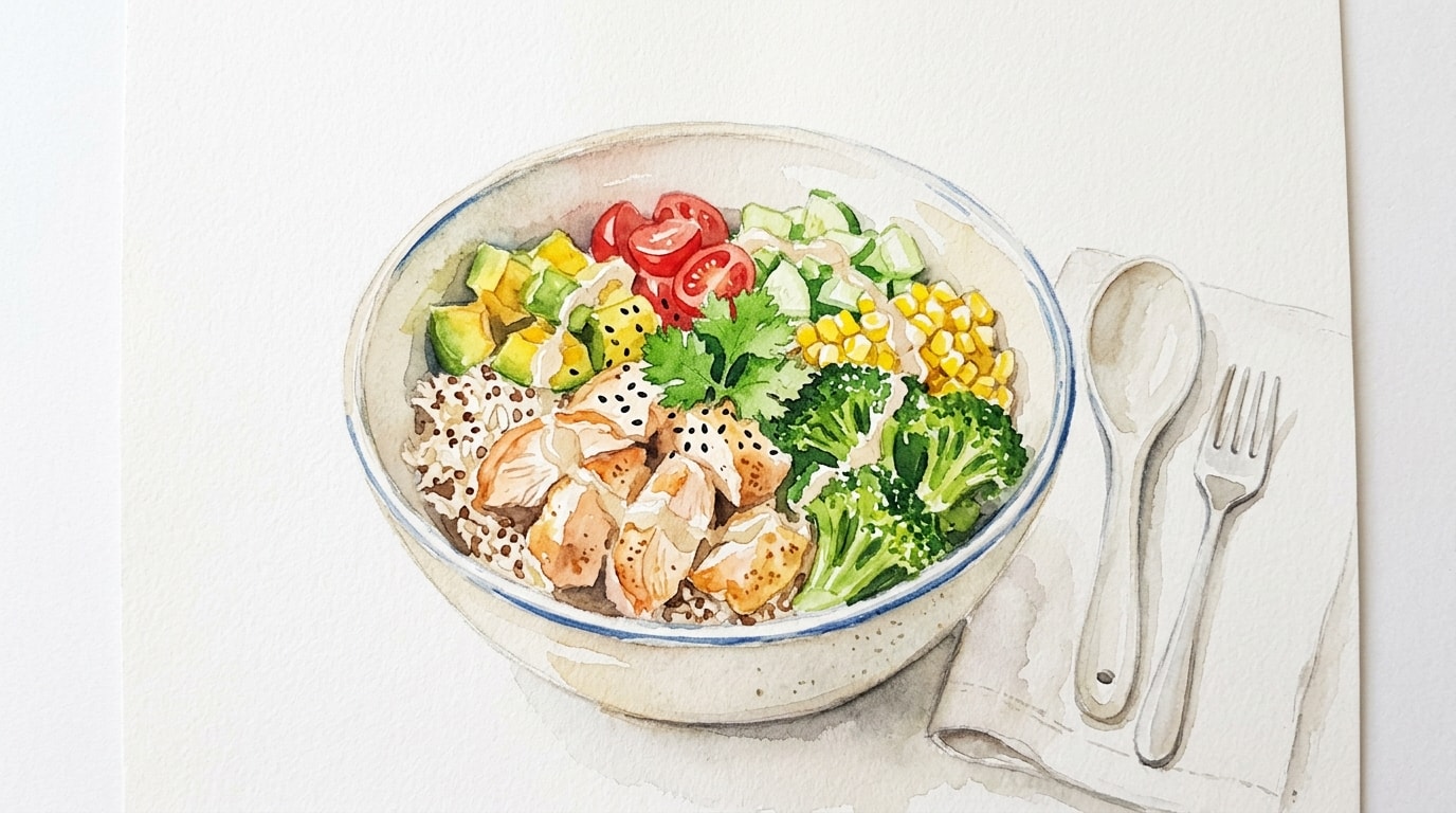 High-Protein Chicken Rice Bowl