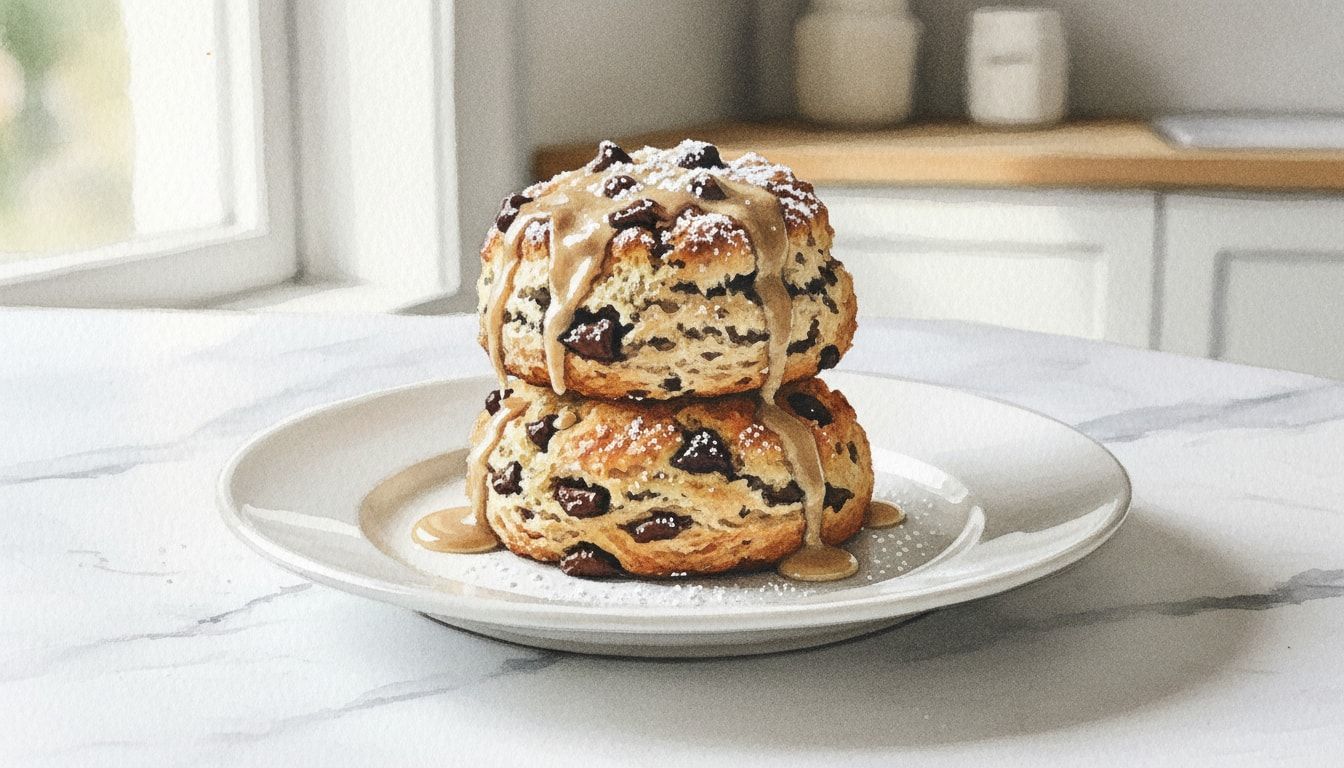 High-Rise Brown Butter Espresso & Dark Chocolate Scones