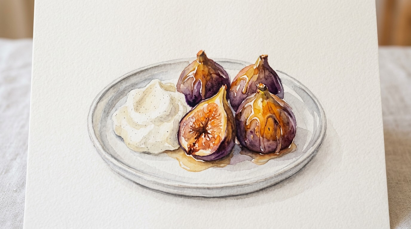 Honey Roasted Figs with Vanilla Mascarpone