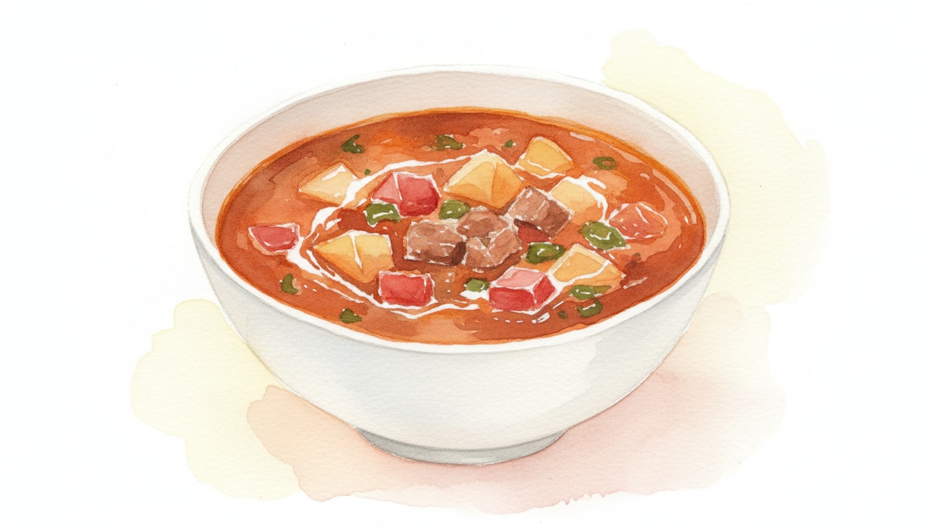 Hungarian Goulash Soup (Gulyásleves)