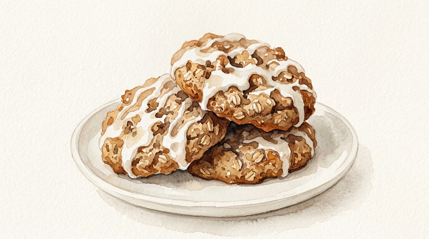 Iced Craggy Oatmeal Cookies