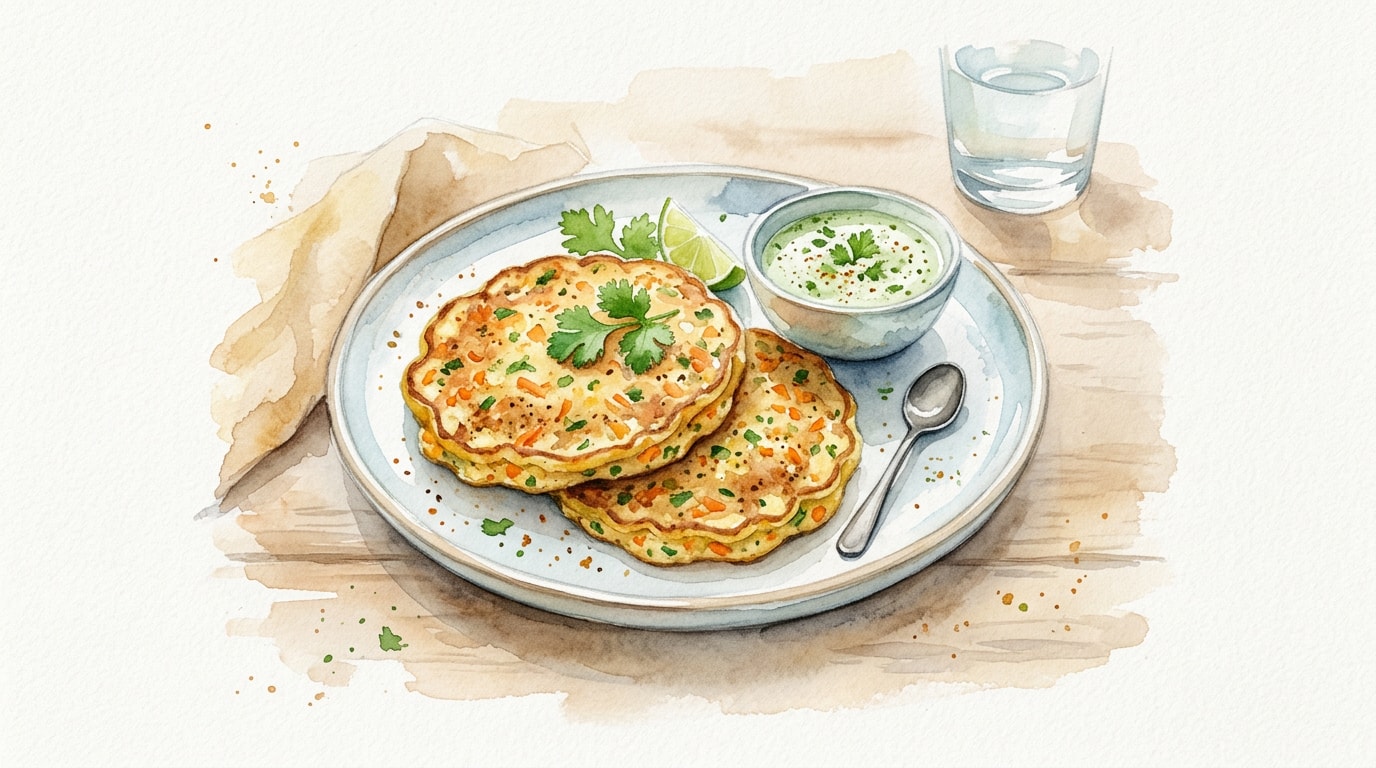 Indian-Spiced Cauliflower and Carrot Savory Pancakes
