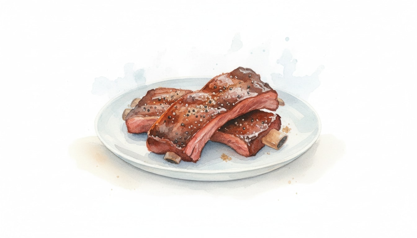 Indoor Smoked Salt and Pepper Beef Ribs with Brown Sugar Rub
