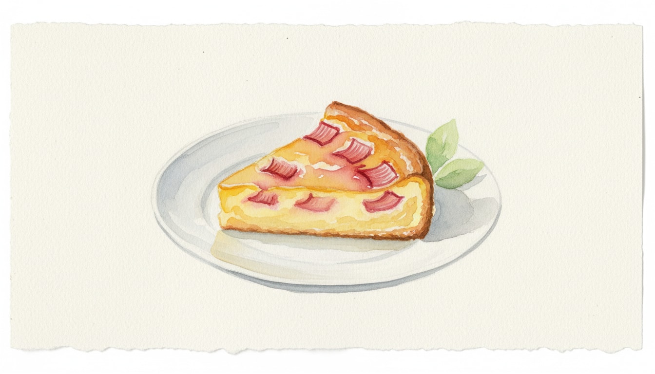 Irish Rhubarb Custard Flan