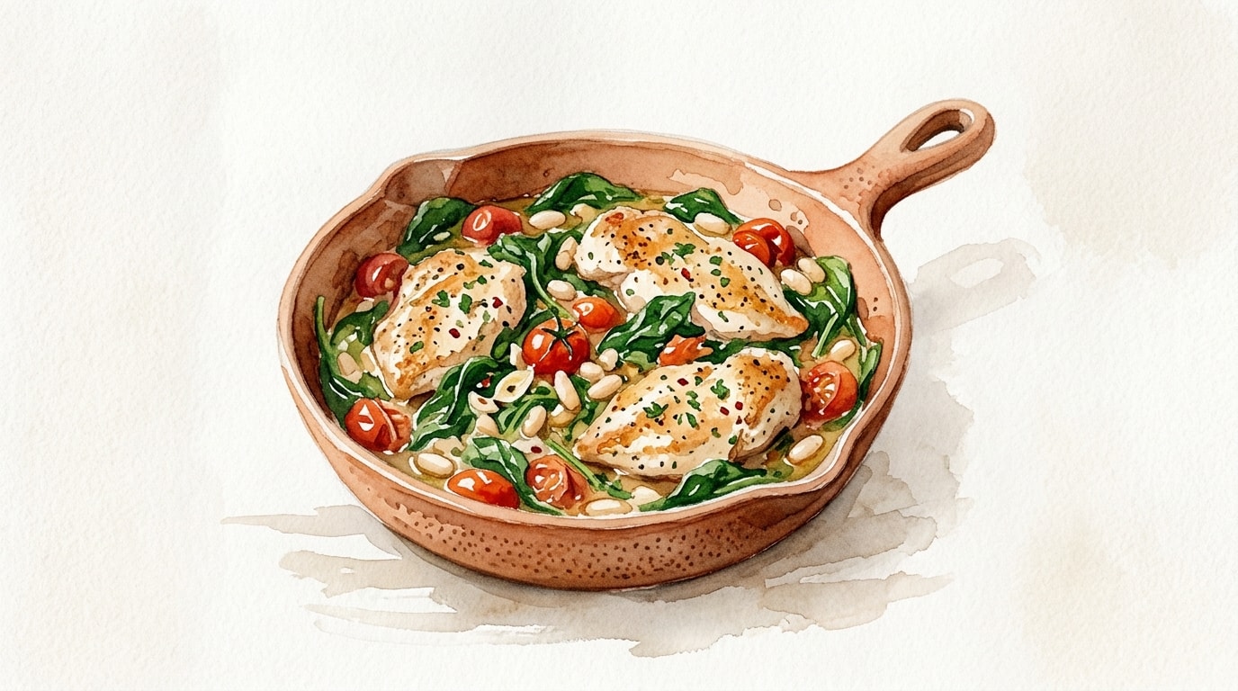 Italian Chicken and Spinach Skillet