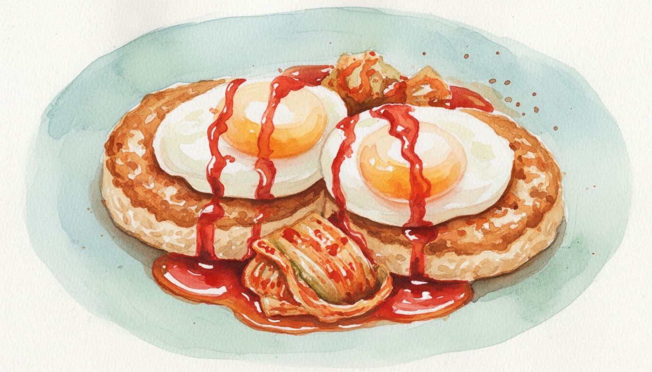 Kimchi Fried Rice Benedict