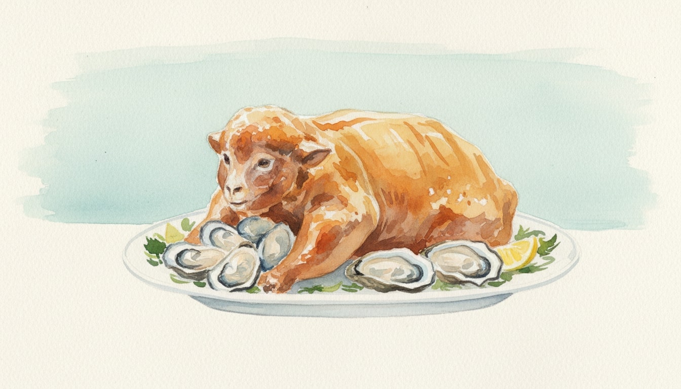 Lamb Stuffed with Oysters