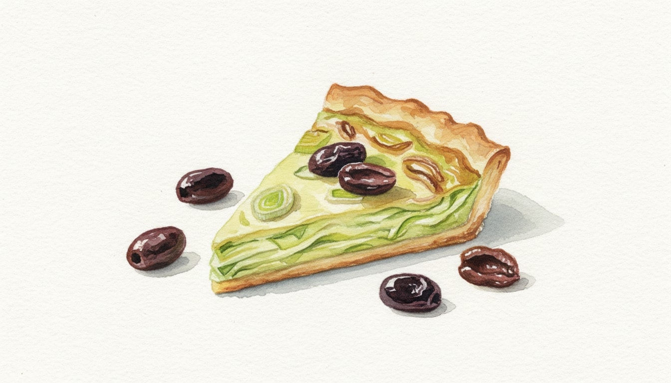 Leek Tart with Oil-Cured Olives