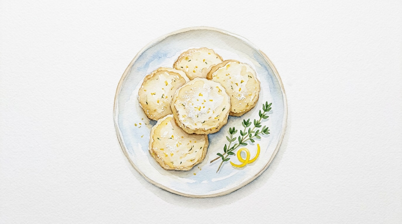 Lemon Zest Shortbread Cookies