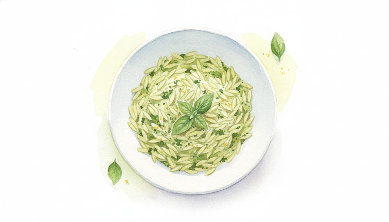 Lemony Basil Pesto Orzo