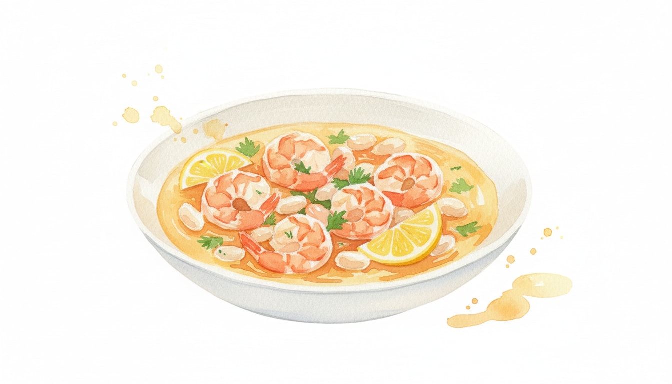 Lemony Shrimp and Bean Stew