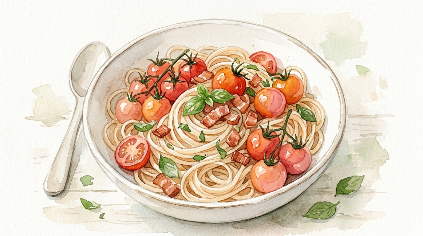 Linguine with Pancetta and Summer Tomatoes