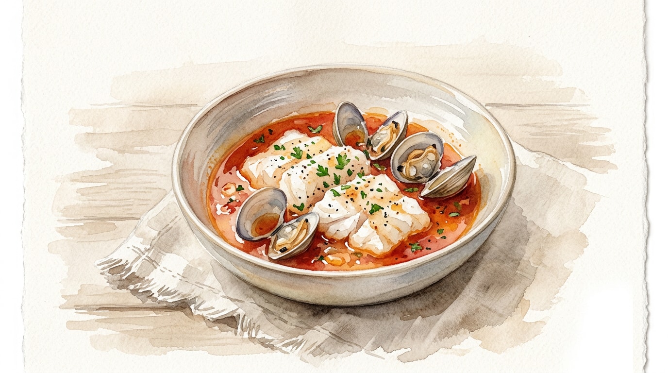 Livornese-Style Scrod and Clams