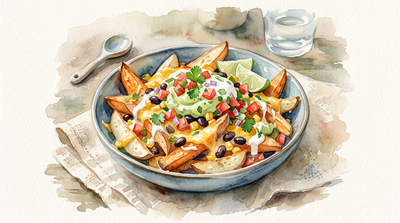 Loaded Tex-Mex Baked Veggie Fries