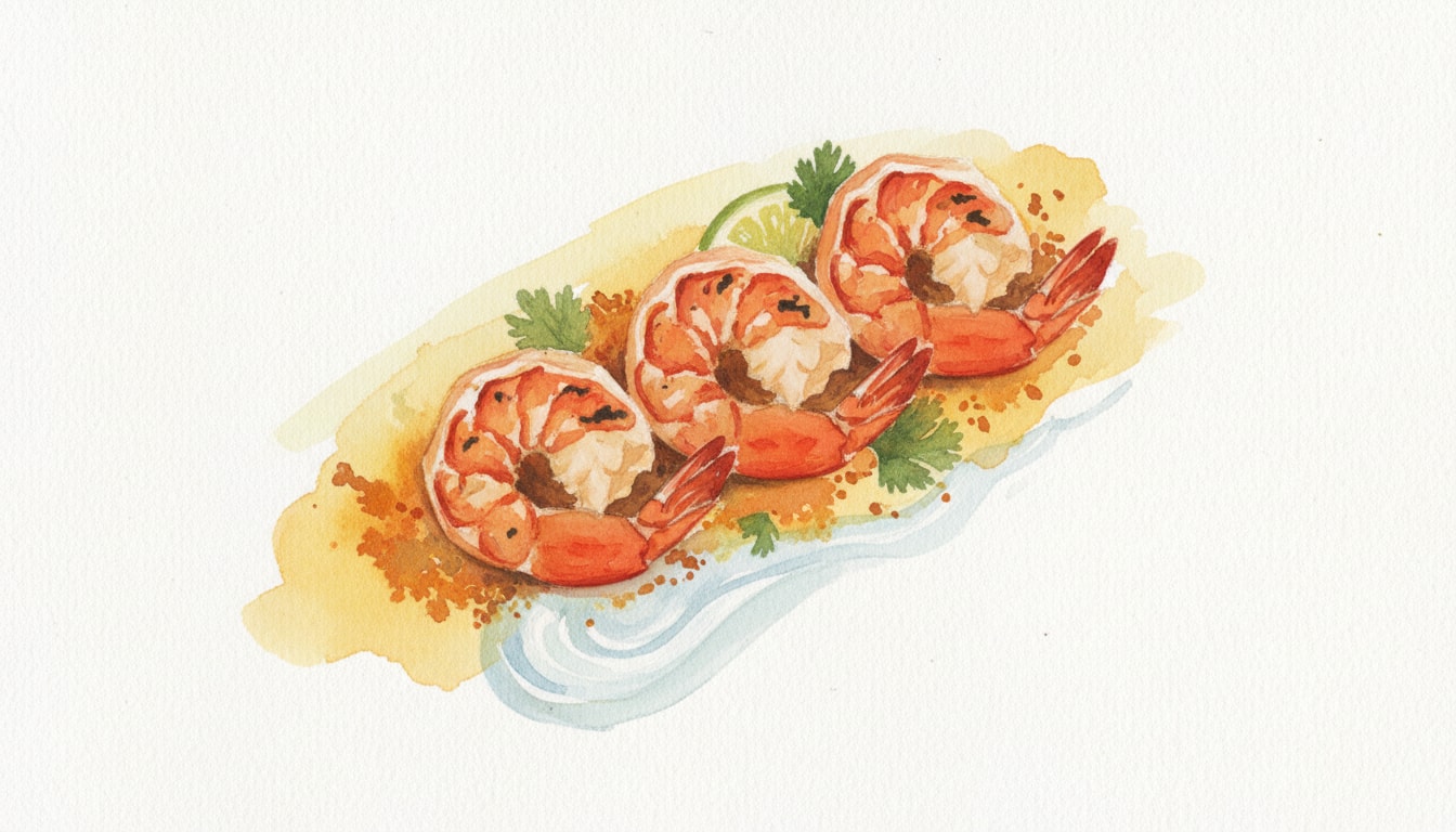 Macanese Grilled Prawns with Turmeric Sambal & Soy Beurre Blanc