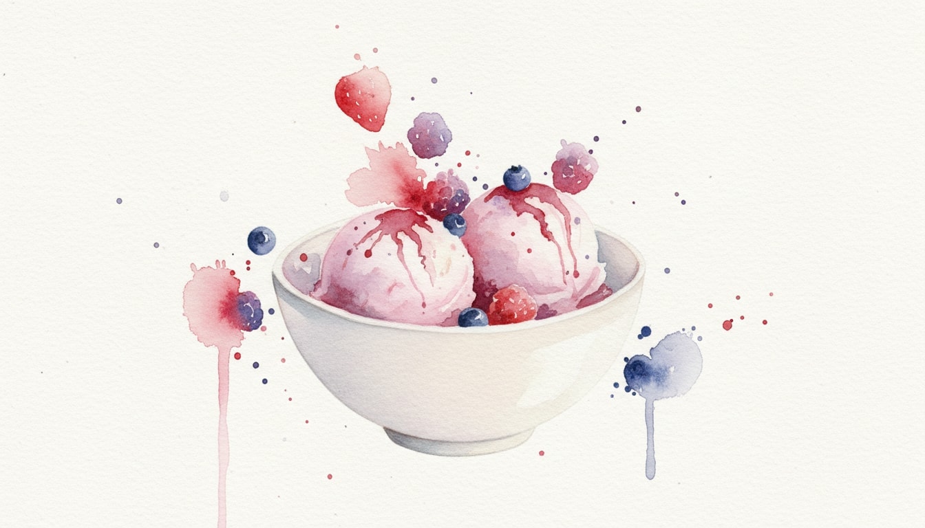 Macerated Summer Berry No-Churn Glacé